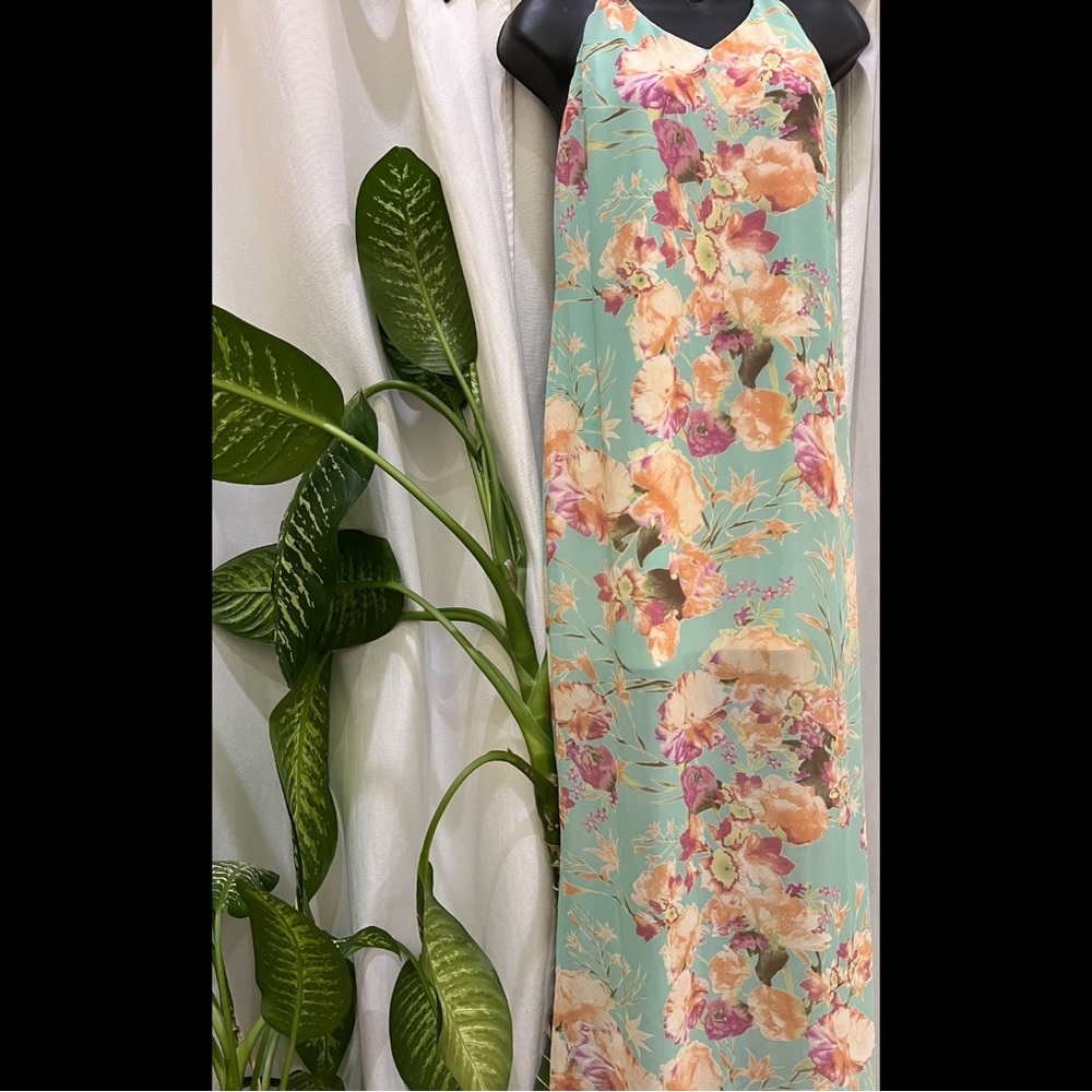 Danity Hooligan Green Floral Maxi Size L